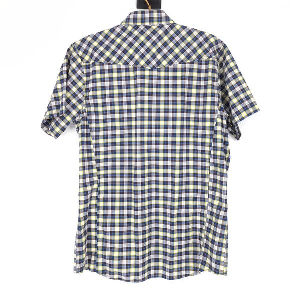 No Retreat Mens Multicolor Checkered Button Down Short Sleeve Shirt GUC- Size XL - Picture 2 of 12